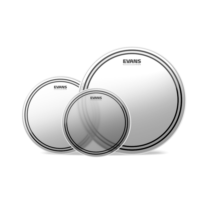 Evans – EC2 Frosted Tom Drum Head Pack (10, 12, 16)
