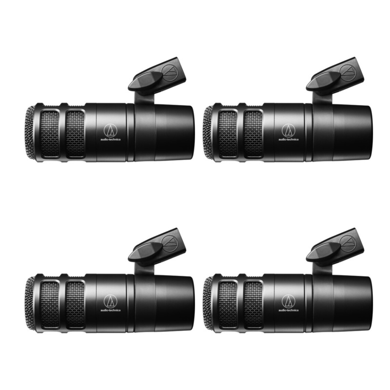 Audio-Technica – AT2040 Hypercardioid Dynamic Podcast Microphone (Bundle of 4)