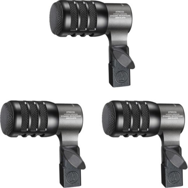 Audio-Technica – ATM230PK Hypercardioid Dynamic Microphone (Bundle of 3)