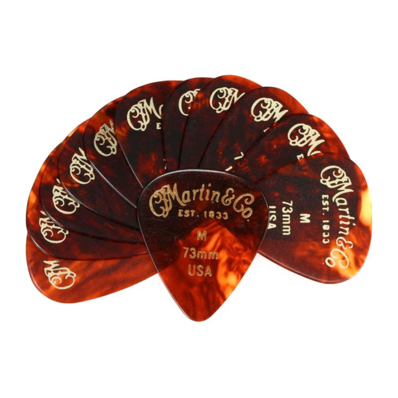 Martin – #2 Medium 73mm Guitar Picks (Pack of 12)