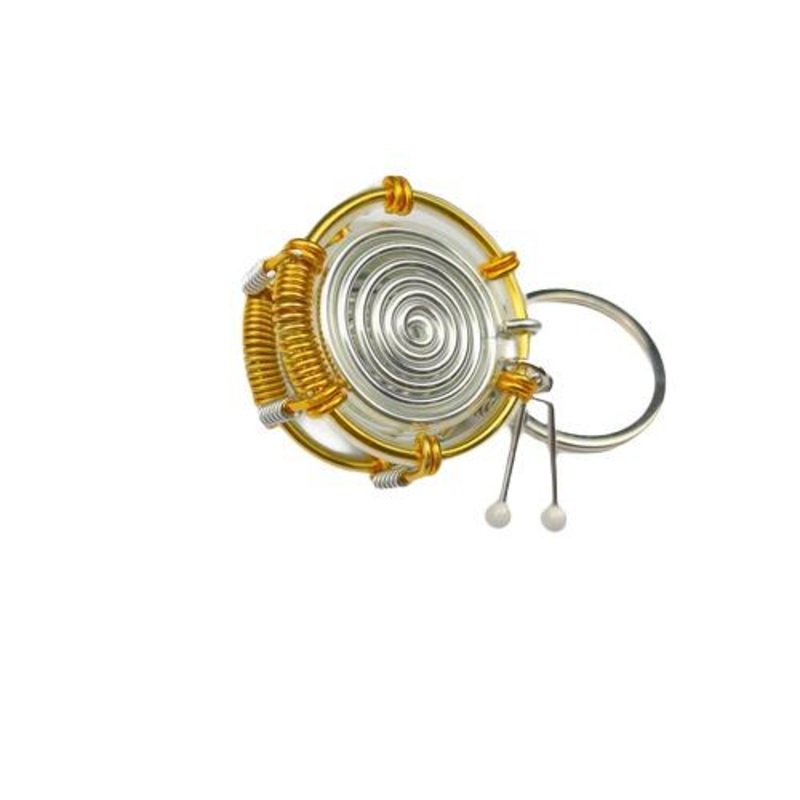 Wire Lover – Snare Drum Keychain (Gold)