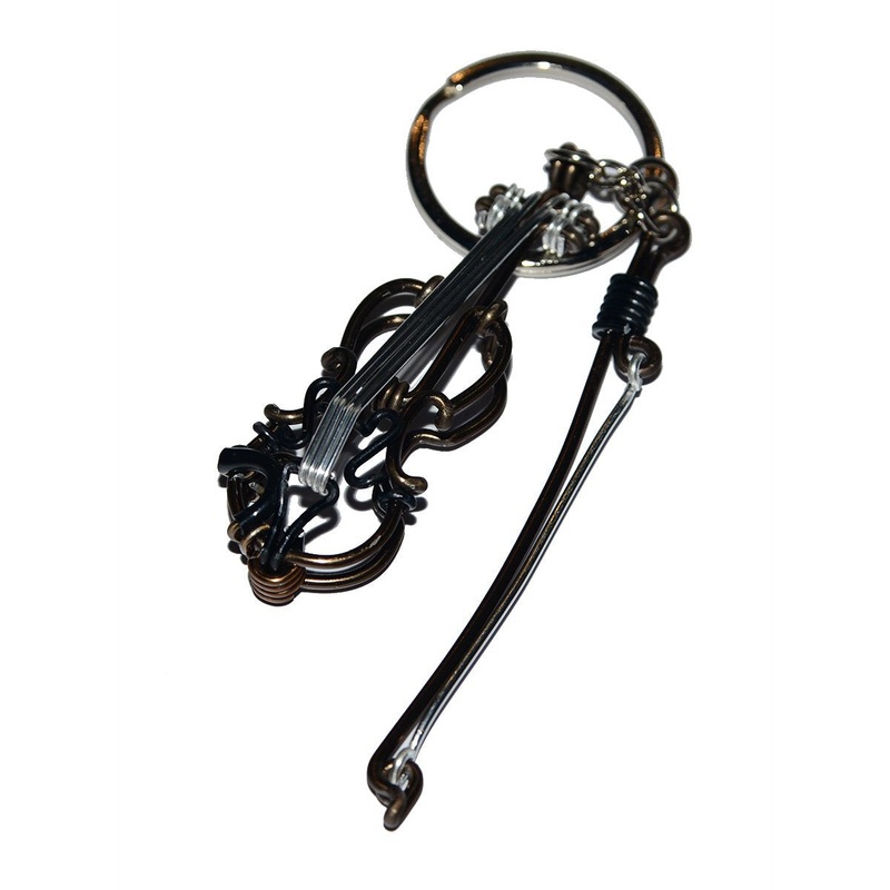 Wire Lover – Violin Keychain (Bronze)