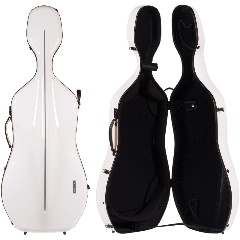 GEWA Air 3.9 Cello Case White Gloss with Black Interior
