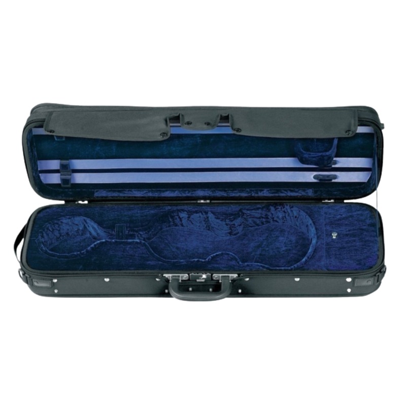 GEWA Liuteria Concerto Violin Case Oblong Black with Blue Interior 4/4