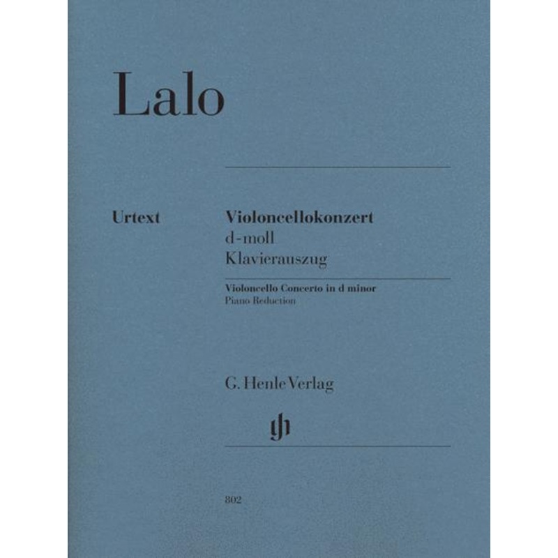 Lalo, Concerto in D Minor for Cello and Piano (Henle)