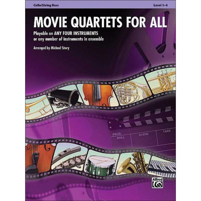 Movie Quartets for All Cello and Double Bass