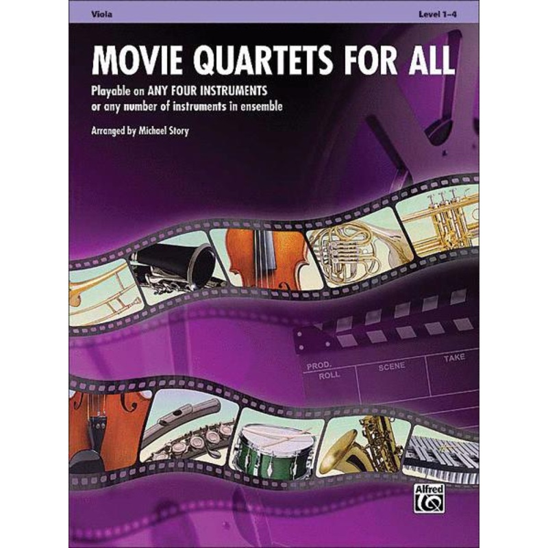 Movie Quartets for All Viola