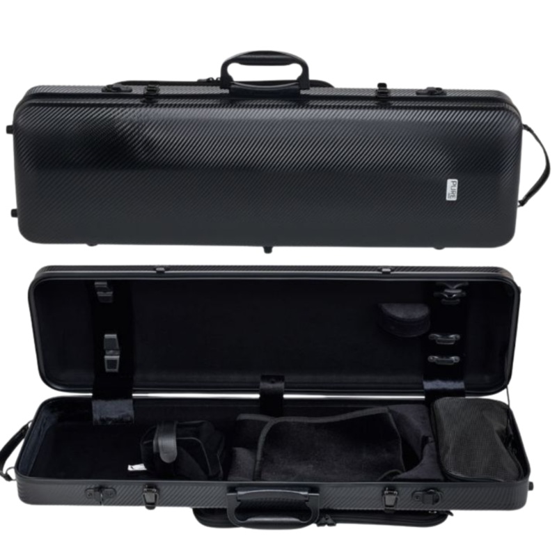 GEWA Pure Polycarbonate Oblong Violin Case 2.4kg Black