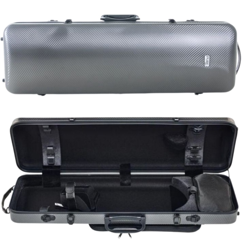 GEWA Pure Polycarbonate Oblong Violin Case 2.4kg Grey