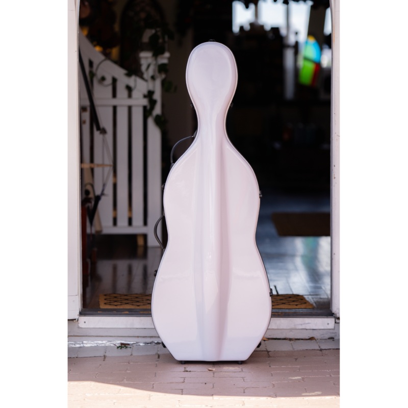 Vivo Deluxe Fibreglass Cello Case 3/4 White