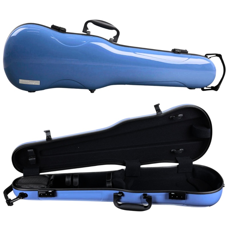 GEWA Air 1.7 Shaped Violin Case 4/4 Blue Gloss with Subway Handle