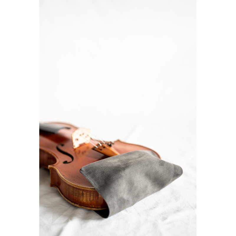 Leatherwood Chin Rest Cover – Italian Suede Graphite Grey