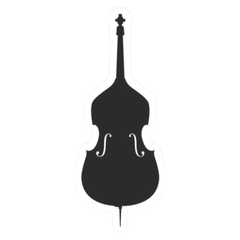 Sticker – Double Bass Silhouette