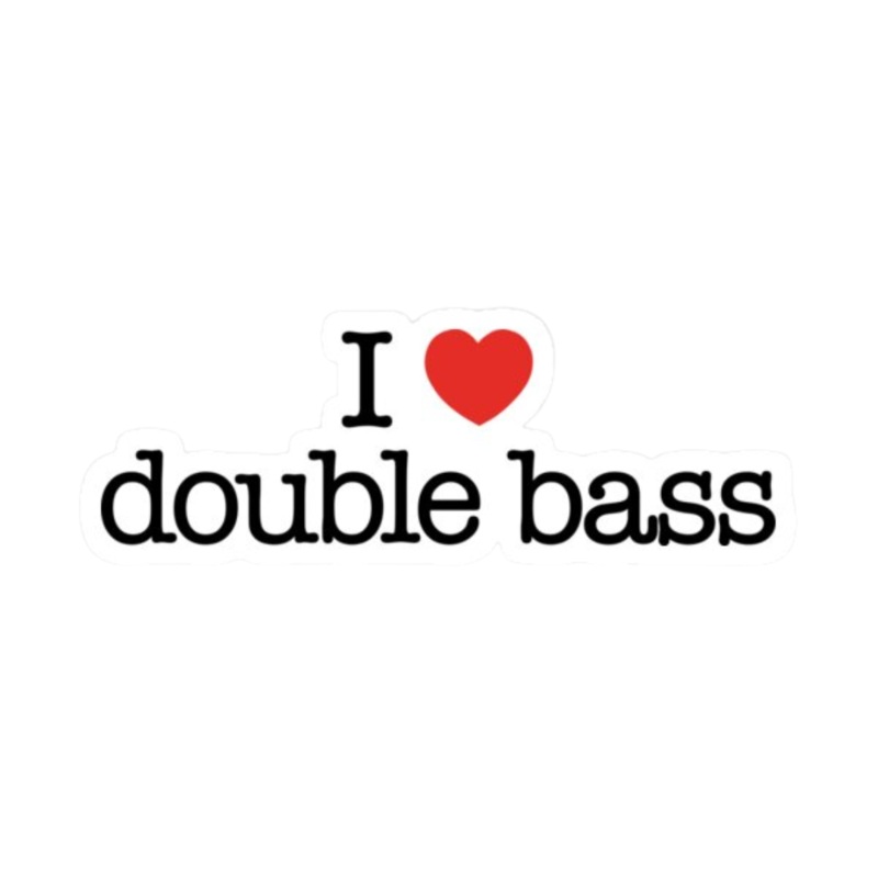 Sticker – I Heart Double Bass