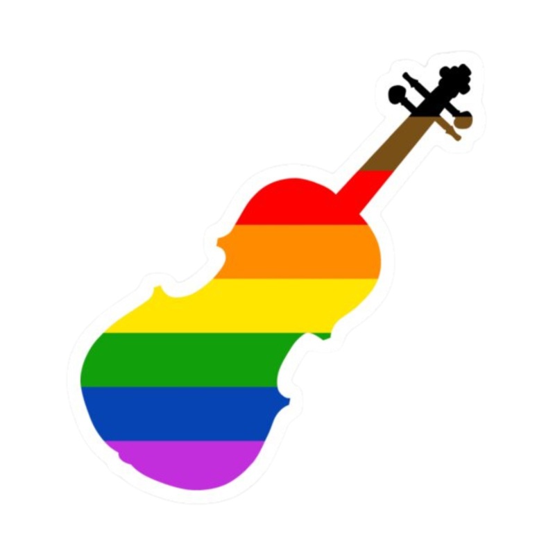 Sticker – Rainbow Violin or Viola