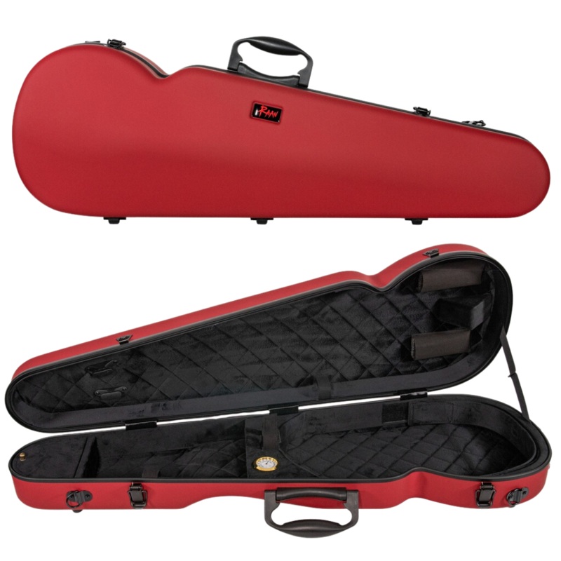 RAAN Shaped Violin Case Wine Red 1/4-1/2