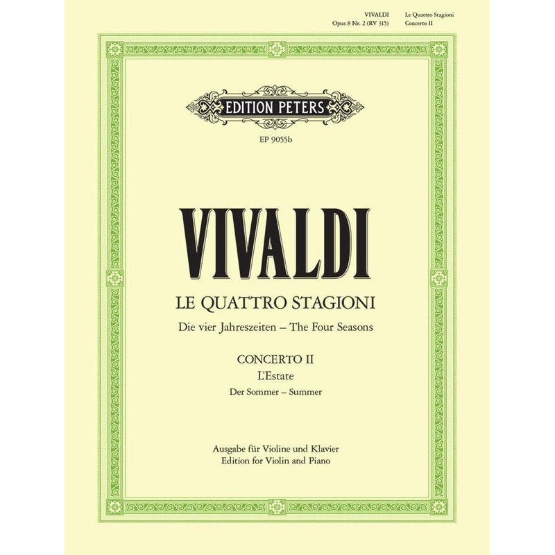 Vivaldi, Summer from The Four Seasons for Violin and Piano (Peters)