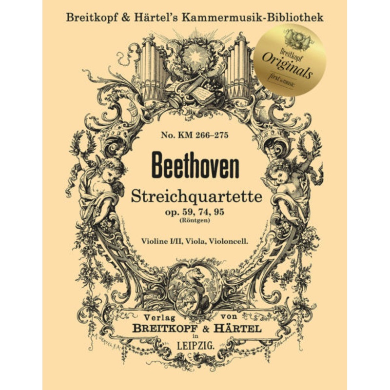 Beethoven, String Quartets Op. 59, 74 and 95 (Breitkopf & Hartel)