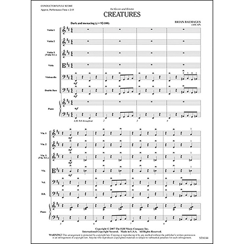 Creatures (Brian Balmages) for String Orchestra