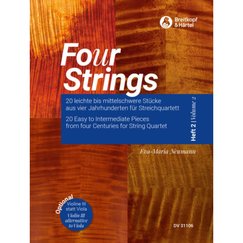 Four Strings, 20 Easy to Intermediate Pieces for String Quartet Volume 2 (Breitkopf & Hartel)