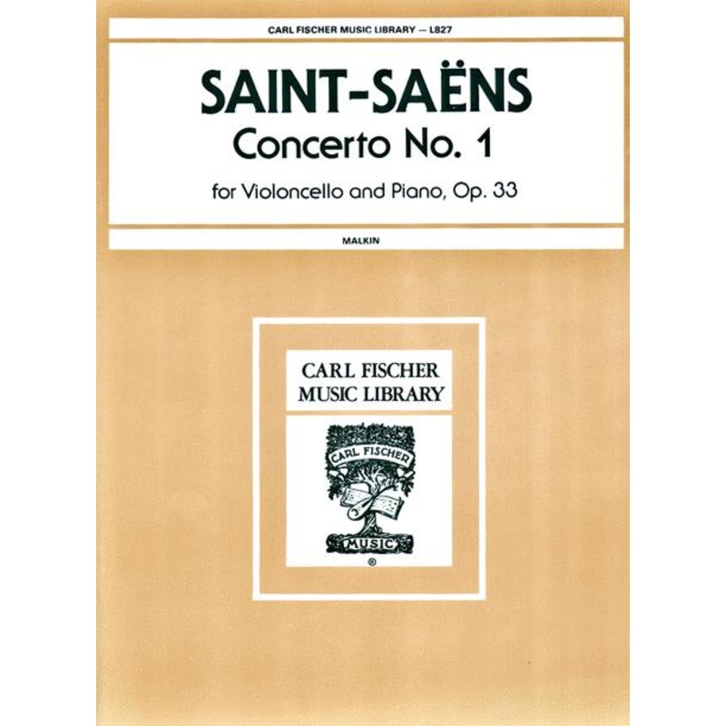 Saint Saens, Concerto No. 1 in A Minor Op. 33 for Cello and Piano (Fischer)