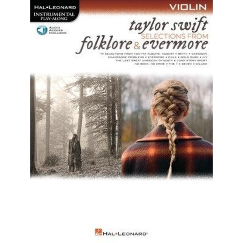 Taylor Swift: Selections from Folklore & Evermore for Violin with Online Accompaniment
