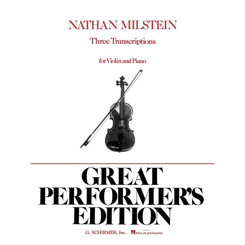 Three Transcriptions for Violin and Piano (Schirmer)