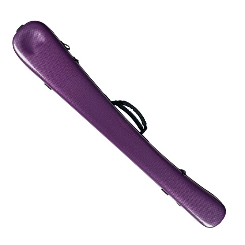 Vivo Double Bass Bow Case for 2 French or German Style Bows Textured Purple