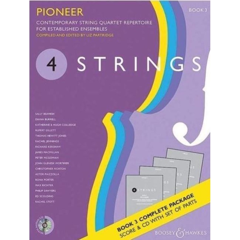 4 Strings – Pioneer Book 3 for String Quartet Score with Parts and CD