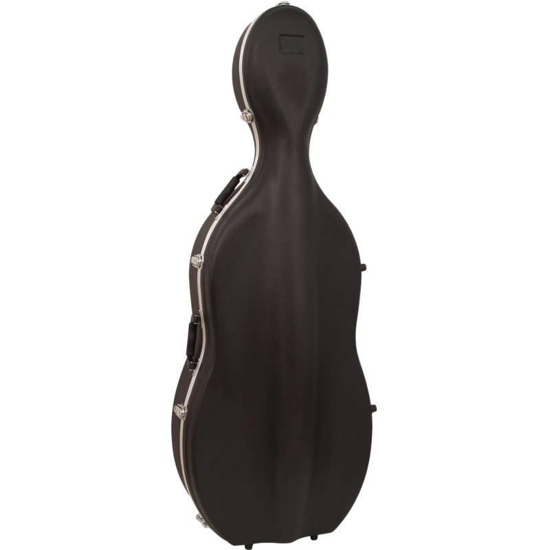 ABS Cello Case with Wheels 1/4-1/2 – Black