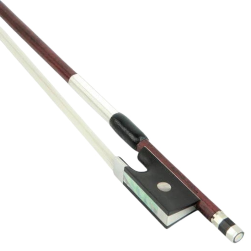 Alfred Knoll Pernambuco Nickel Mounted Violin Bow with Round Stick 4/4