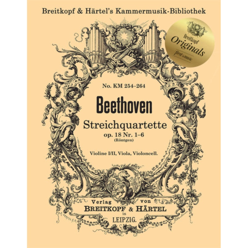 Beethoven, String Quartets Op. 18 No. 1-6 (Breitkopf & Hartel)
