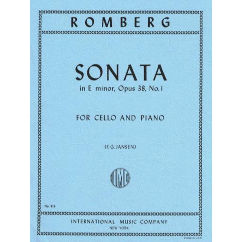 Romberg, Sonata in E Minor Op. 38 No. 1 for Cello and Piano (IMC)