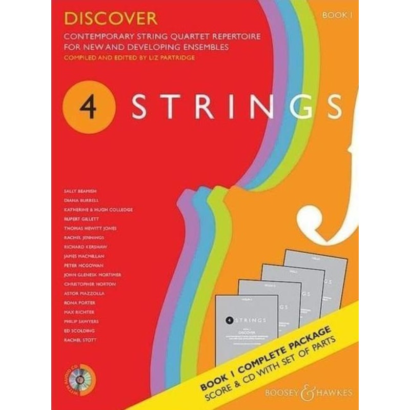 4 Strings – Discover Book 1 for String Quartet Score with Parts and CD