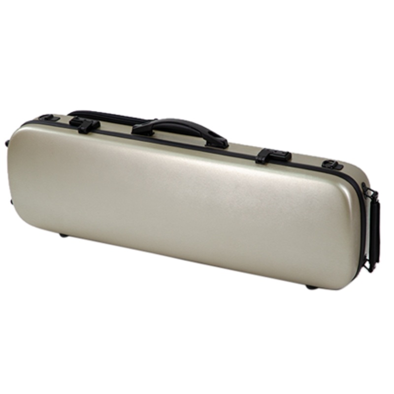 HQ Polycarbon Violin Case Oblong 4/4 – Brushed Champagne