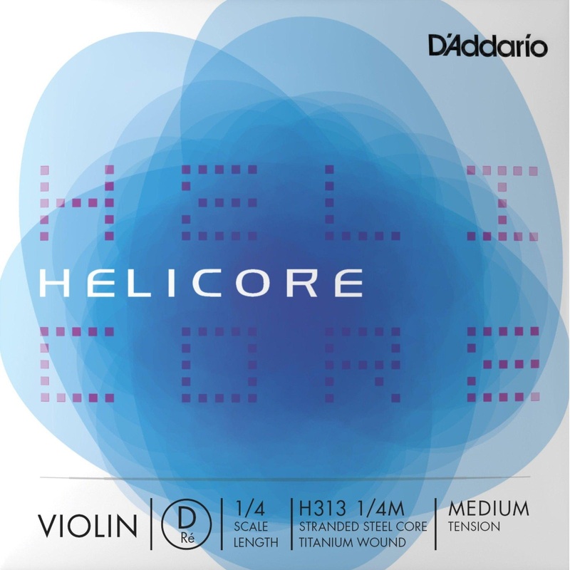 D’Addario Helicore Violin D String 1/4