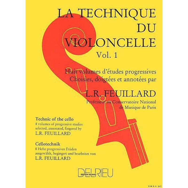Feuillard, Technique for the Cello Volume 1 (Delrieu)