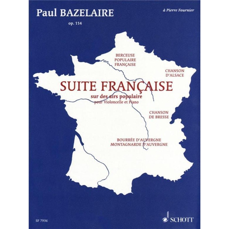 Bazelaire, Suite Francaise for Cello and Piano (Schott)
