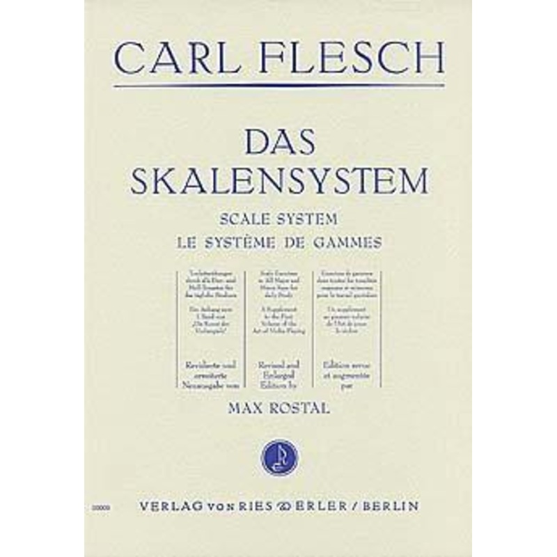 Flesch, Scale System for Violin (Ries and Erler)