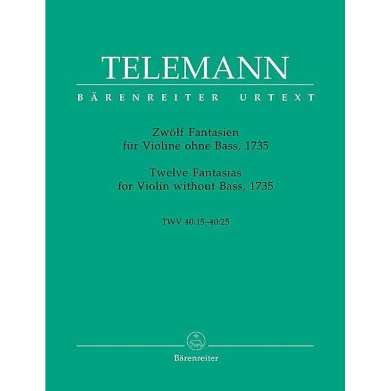 Telemann, 12 Fantasias for Solo Violin (Barenreiter)