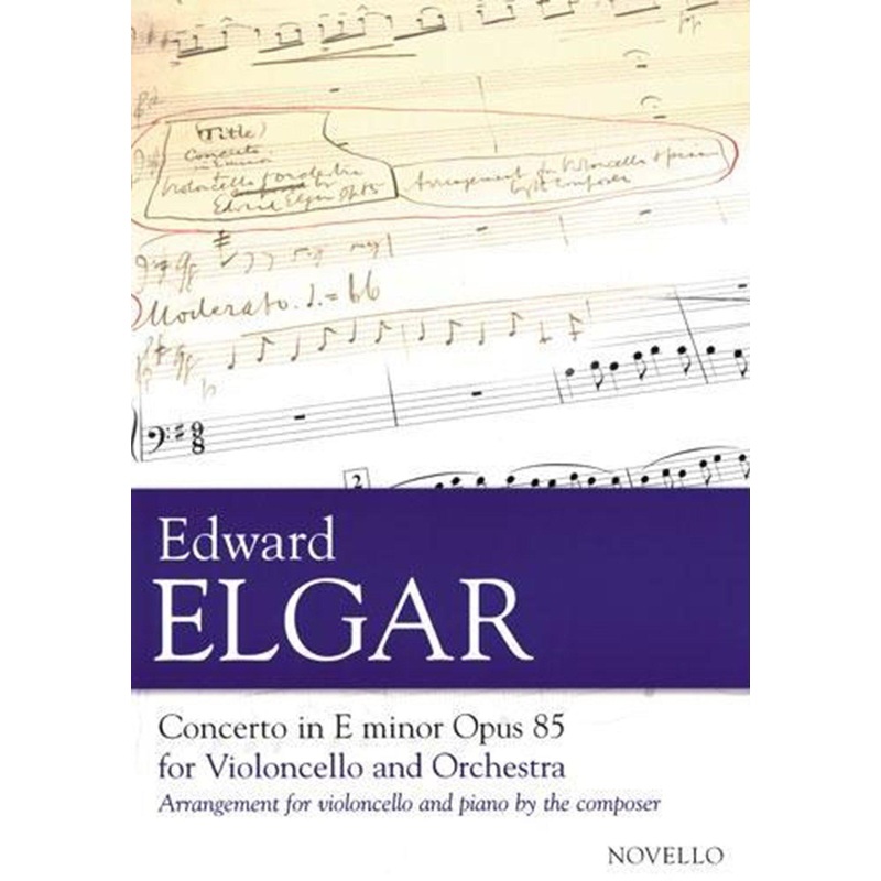Elgar, Concerto in E Minor Op. 85 for Cello and Piano (Novello)