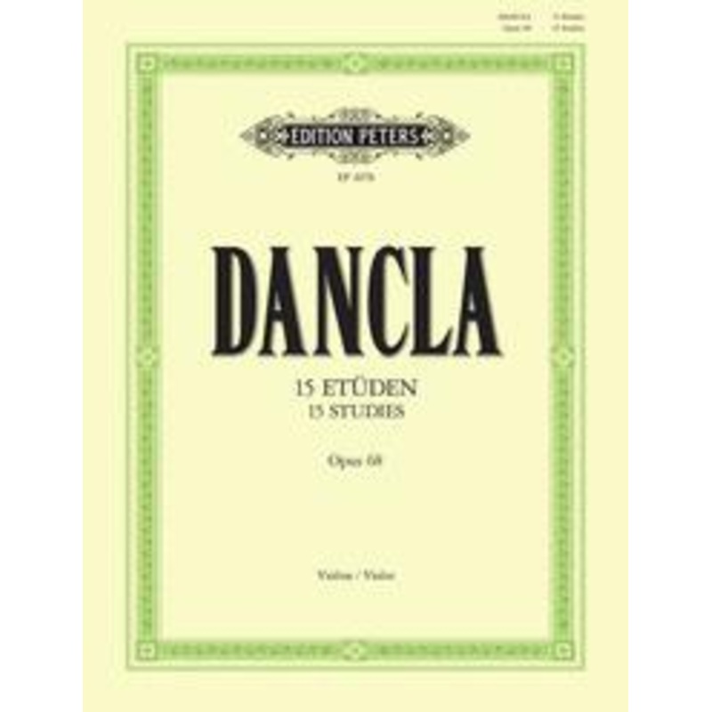 Dancla, 15 Etudes Op. 68 for 2 Violins (Peters)