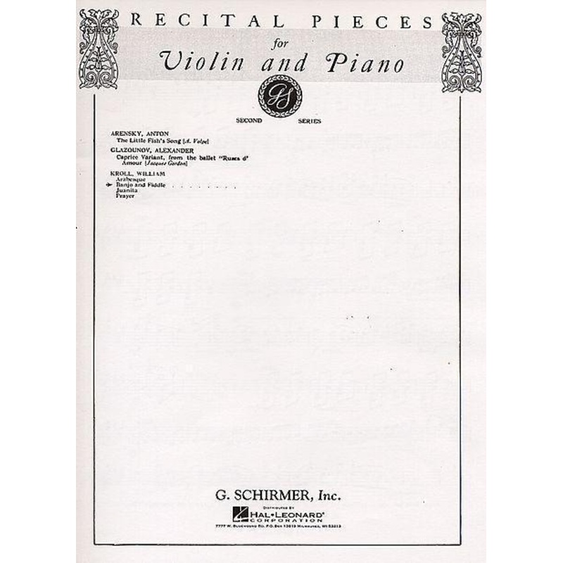 Kroll, Banjo and Fiddle for Violin and Piano (Schirmer)