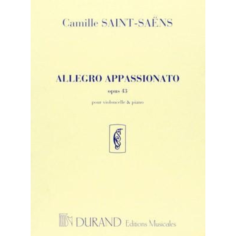 Saint Saens, Allegro Appassionato Op. 43 for Cello and Piano (Durand)