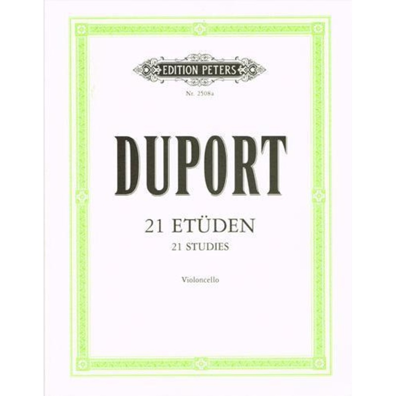 Duport, 21 Etudes for Cello (Peters)
