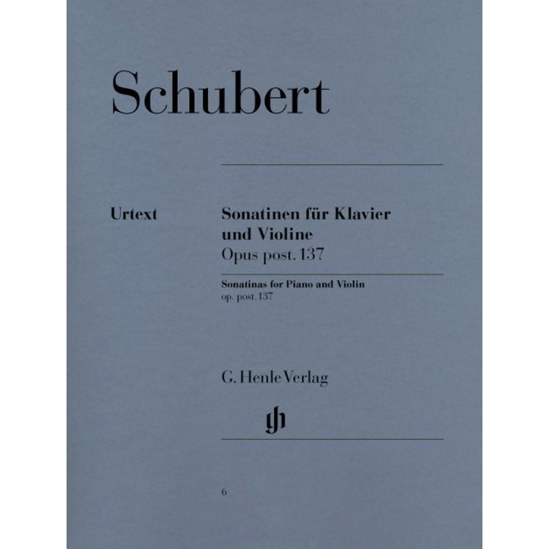 Schubert, 3 Sonatinas for Violin and Piano (Henle)