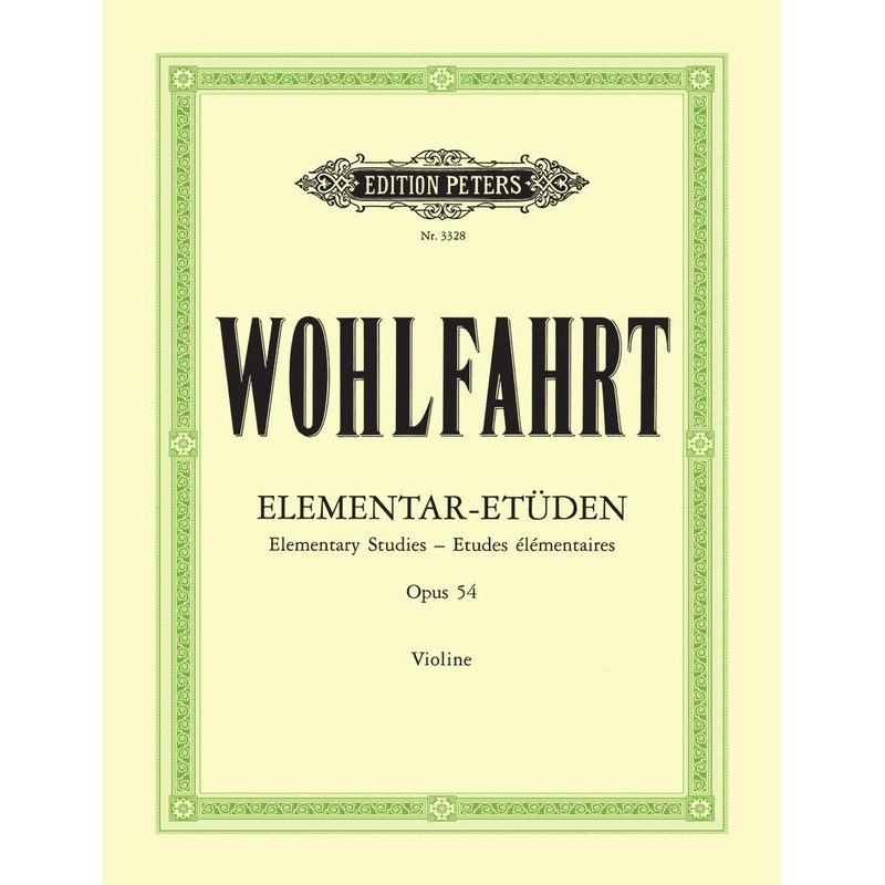 Wohlfahrt, 40 Studies Op. 54 for Violin (Peters)