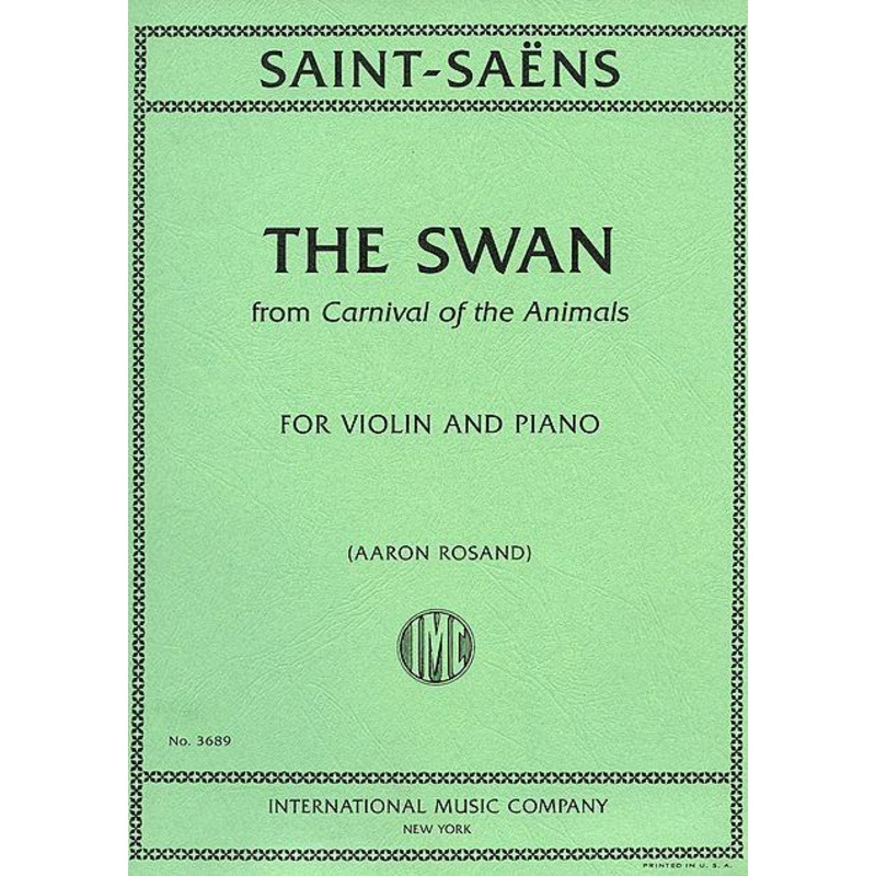 Saint Saens, The Swan from Carnival of The Animals for Violin and Piano (IMC)