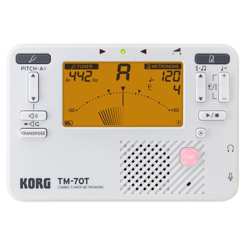 KORG TM-70 Digital Tuner and Metronome White