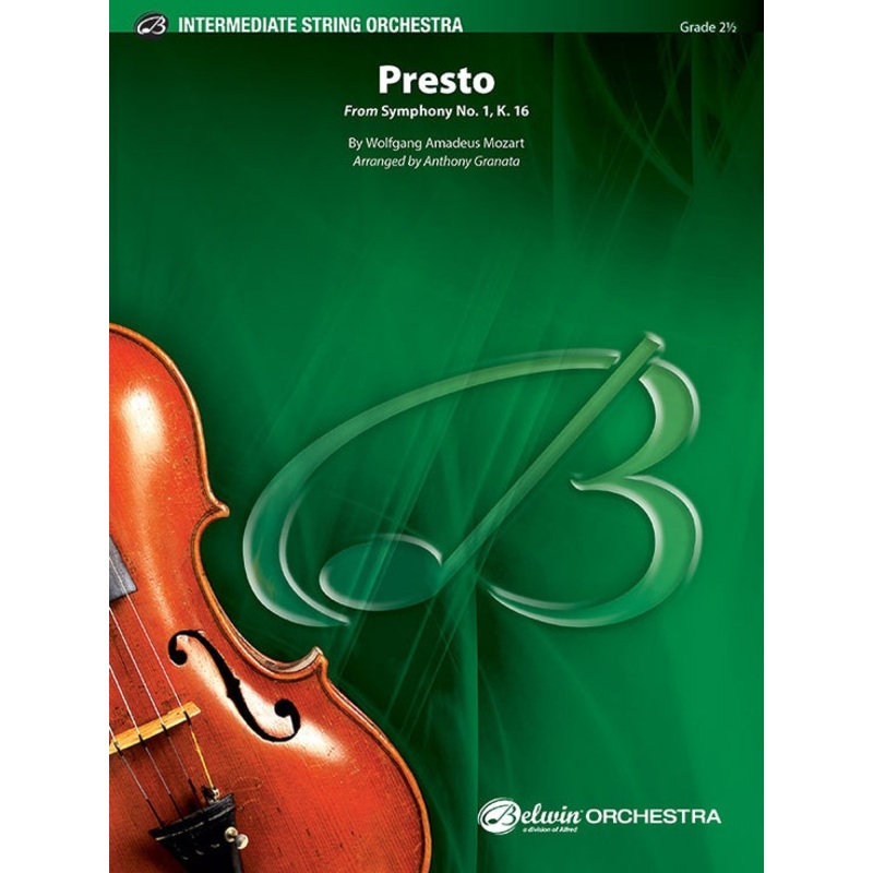 Presto from Symphony No. 1, K. 16 (Mozart arr. Granata) for String Orchestra